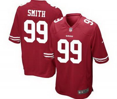 Youth Nike San Francisco 49ers 99# Aldon Smith Game Red Color Jersey (S-XL)