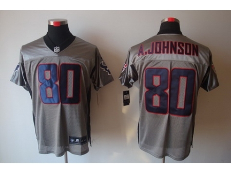 Nike Houston Texans 80 Andre Johnson Grey Elite Shadow NFL Jersey