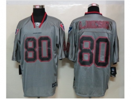 Nike Houston Texans 80 Andre Johnson Grey Elite Lights Out NFL Jersey