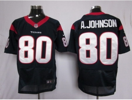 Nike Houston Texans 80 Andre Johnson Blue Elite NFL Jersey