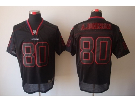 Nike Houston Texans 80 Andre Johnson Black Elite Lights Out NFL Jersey