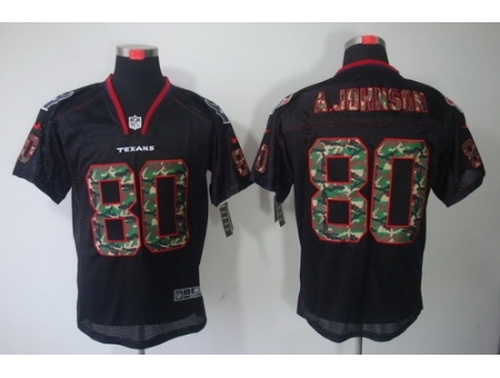 Nike Houston Texans 80 Andre Johnson Black Elite Camo Fashion NFL Jersey