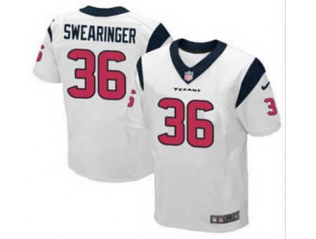 Nike Houston Texans 36 D.J. Swearinger White Elite NFL Jersey