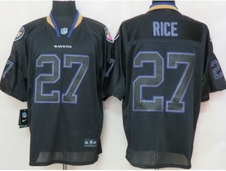 Nike Baltimore Ravens 27 Ray Rice Black Elite Lights Out NFL Jersey