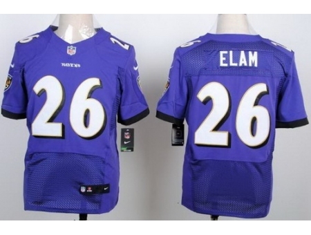 Nike Baltimore Ravens 26 Matt Elam Purple Elite NFL Jersey