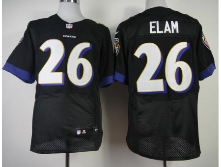 Nike Baltimore Ravens 26 Matt Elam Black Elite NFL Jersey