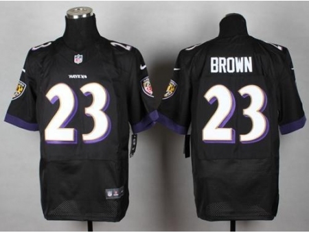 Nike Baltimore Ravens 23 Chykie Brown Black Elite NFL Jersey