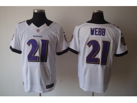 Nike Baltimore Ravens 21 Lardarius Webb White Elite NFL Jersey