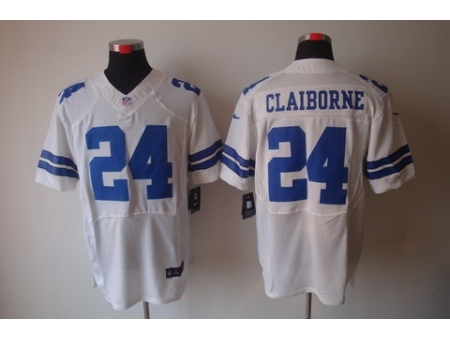 Nike Dallas Cowboys 24 Morris Claiborne White Elite NFL Jersey