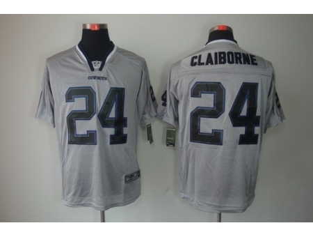 Nike Dallas Cowboys 24 Morris Claiborne Grey Elite Lights Out NFL Jersey