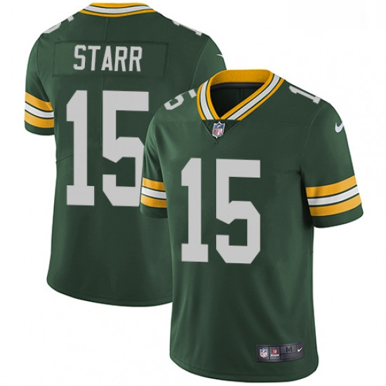 Men Nike Green Bay Packers 15 Bart Starr Green Team Color Vapor Untouchable Limited Player NFL Jerse