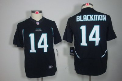 Youth Nike Jacksonville Jaguars 14# Justin Blackmon Black Color[Youth Limited Jerseys]