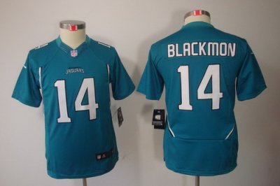 Youth Nike Jacksonville Jaguars 14# Justin Blackmon Green Color[Youth Limited Jerseys]