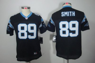 Nike Youth Carolina Panthers #89 Smith Black Color[Youth Limited Jerseys]