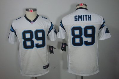 Nike Youth Carolina Panthers #89 Smith White Color[Youth Limited Jerseys]