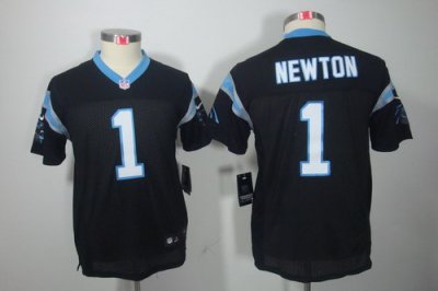 Youth Nike Carolina Panthers #1 Newton Black Color[Youth Limited Jerseys]