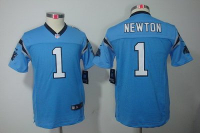 Youth Nike Carolina Panthers #1 Newton Blue Color[Youth Limited Jerseys]