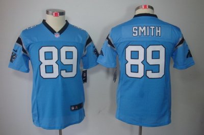 Youth Nike NFL Carolina Panthers #89 Steve Smith Blue Color [Youth Limited Jerseys]