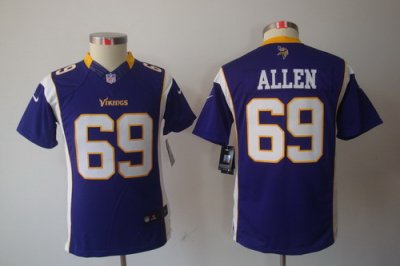 Youth Nike Minnesota Vikings #69 Allen Purple Color[Youth Limited Jerseys]