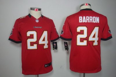 Youth Nike Tampa Bay Buccanee #24 Mark Barron Red Color[Youth Limited Jerseys]