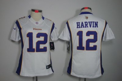 Women Nike NFL Minnesota Vikings #12 Percy Harvin White[Women Limited Jerseys]