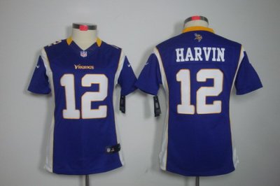 Women Nike NFL Minnesota Vikings #12 Percy Harvin Purple[Women Limited Jerseys]