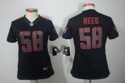 Women Nike Houston Texans #58 Brooks Reed Black Jerseys(Impact Limited)