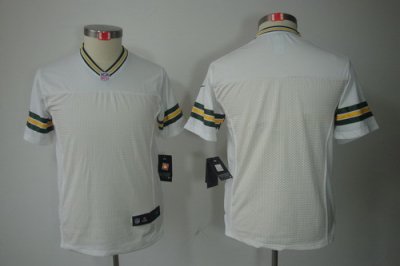 Nike Youth NFL Green Bay Packers Blank White Color[Youth Limited Jerseys]