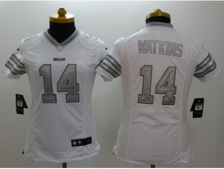 Women Nike Buffalo Bills #14 Sammy Watkins Platinum White Jerseys