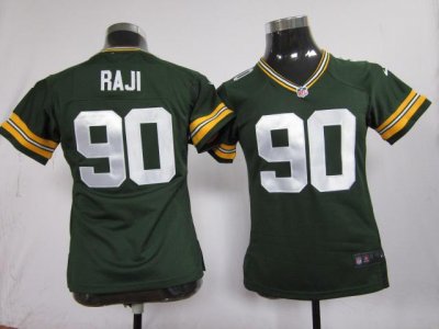 Women Nike Green Bay Packers #90 B.J. Raji Green Nike NFL Jerseys