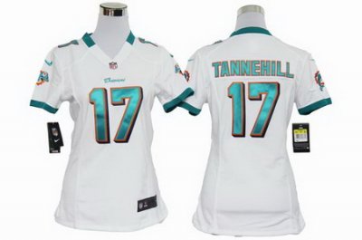 2012 Women Nike Miami Dolphins 17 Tannehill White Jersey