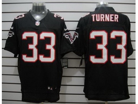 Nike Atlanta Falcons 33 Michael Turner Black Elite NFL Jersey