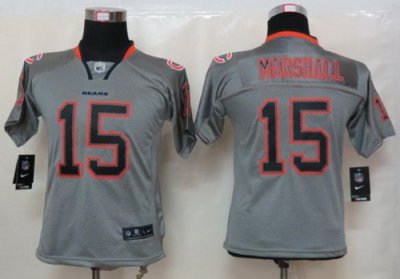 Women Nike Chicago Bears #15 Brandon Marshall Grey Lights Out Elite NFL Jerseys