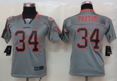 Women Nike Chicago Bears 34 Walter Payton Grey Lights Out Elite NFL Jerseys