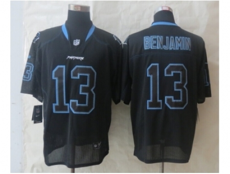 Nike Carolina Panthers 13 Kelvin Benjamin Black Elite Lights Out NFL Jersey