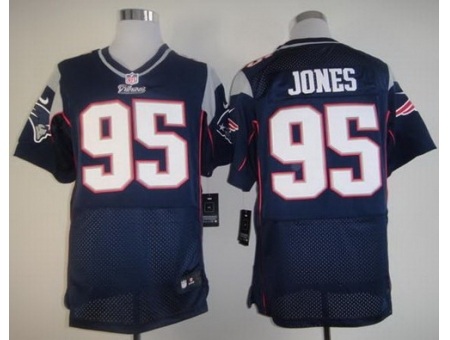 Nike New England Patriots 95 Chandler Jones Blue Elite NFL Jersey