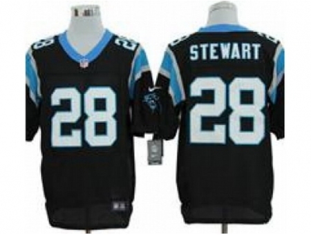 Nike Carolina Panthers 28 Jonathan Stewart Black Elite NFL Jersey