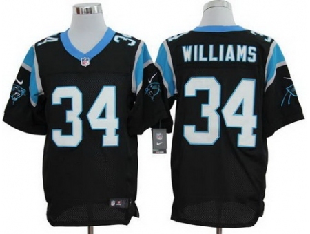 Nike Carolina Panthers 34 DeAngelo Williams Black Elite NFL Jersey