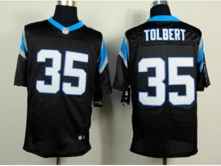 Nike Carolina Panthers 35 Mike Tolbert black Elite NFL Jersey