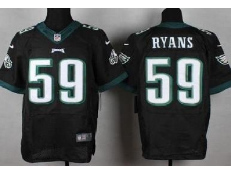 Nike Philadelphia Eagles 59 DeMeco Ryans Black Elite NFL Jersey