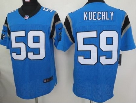 Nike Carolina Panthers 59 Kuechly Blue Elite NFL Jersey