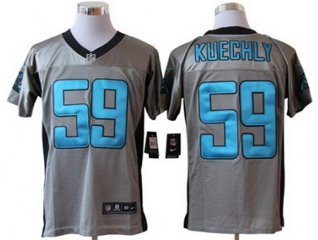 Nike Carolina Panthers 59 Kuechly Grey Elite Shadow NFL Jersey