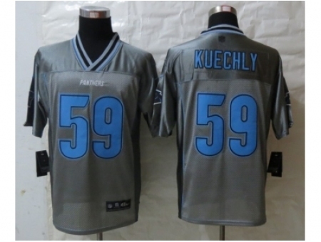 Nike Carolina Panthers 59 Kuechly Grey Elite Vapor NFL Jerseys