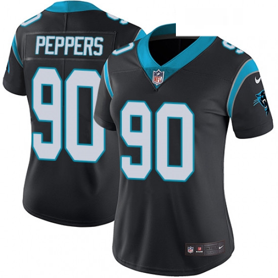 Womens Nike Carolina Panthers 90 Julius Peppers Black Team Color Vapor Untouchable Limited Player NF