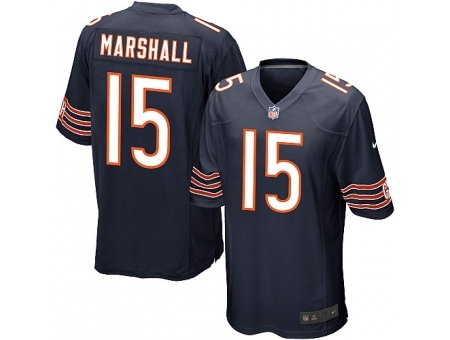 Nike Chicago Bears 15 Brandon Marshall Game blue NFL Jersey