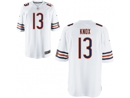 Nike Chicago Bears 13 Johnny Knox Game White NFL Jersey