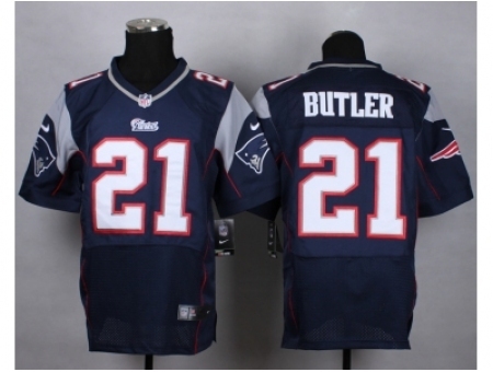 Nike New England Patriots 21 Malcolm Butler blue Elite NFL Jersey