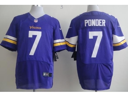 Nike Minnesota Vikings 7 Christian Ponder Purple Elite NFL Jersey