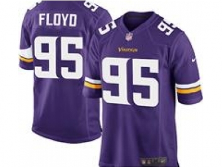 Nike Minnesota Vikings 95 Sharrif Floyd Purple Game NFL Jersey