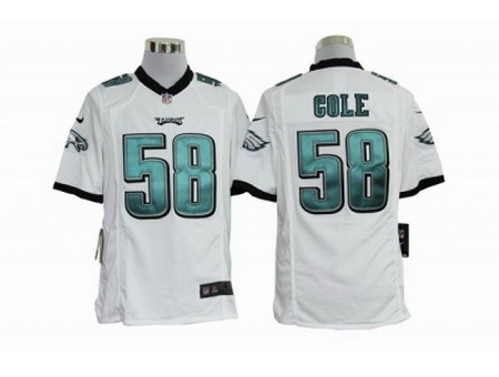 Nike Philadelphia Eagles 58 Trent Cole White Elite NFL Jersey